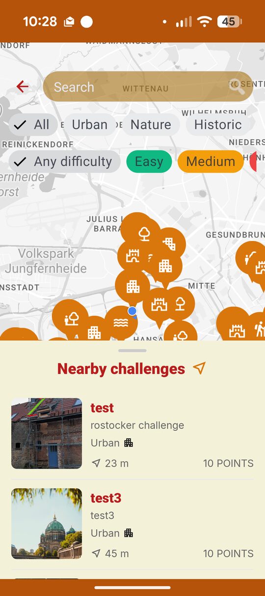 Nearby challenges